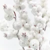 20" White Glitter Berry Spray
