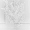 35" White Glitter Fern Spray