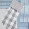 White & Gray Checkered Stocking