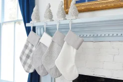 White & Gray Checkered Stocking