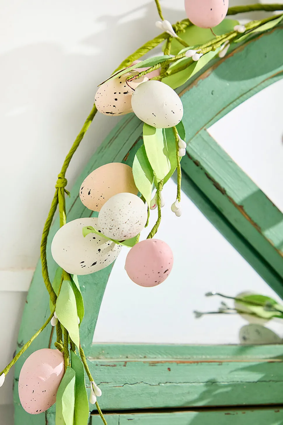 45" White & Pink Egg Garland