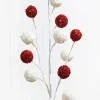 30” White & Red Ball Stem
