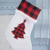 White Stocking with Buffalo Check Tree