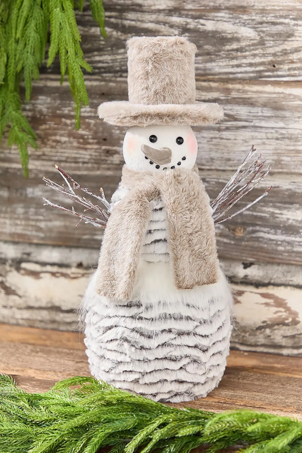 18" Winter Retreat Snowman with Hat