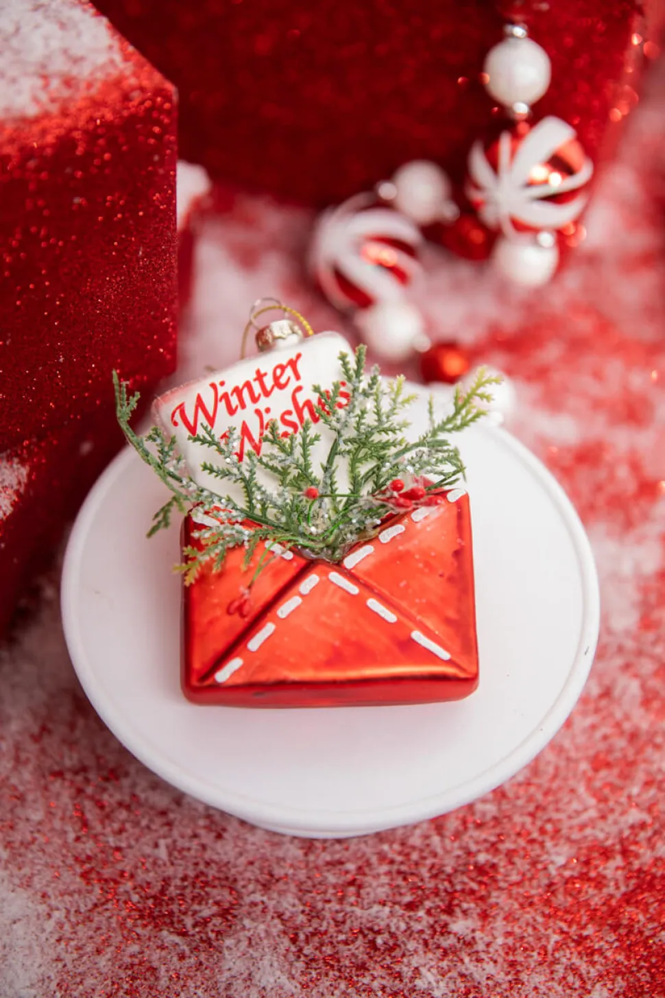 4” Winter Wishes Glass Ornament