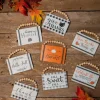 6" Wood Harvest Sign with Beaded Hanger