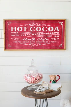 31.8” Wood Holiday Engraved Wall Sign