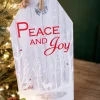 15.75” Wood Holiday Hanging Sign