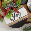 8.5" Wood Holiday Ornament With Bow
