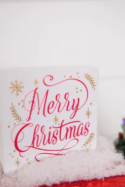 4” Wood Holiday Sign