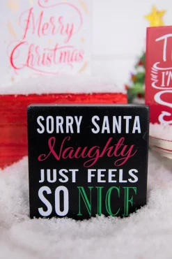 4” Wood Holiday Sign