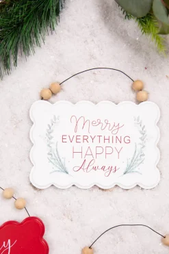 6.6” Wood Holiday Sign Ornament
