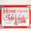 25.9” Wood “Home For The Holidays” Wall Decor