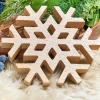 9" Wood Snowflake