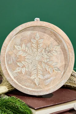 6" Wood Snowflake Ornament