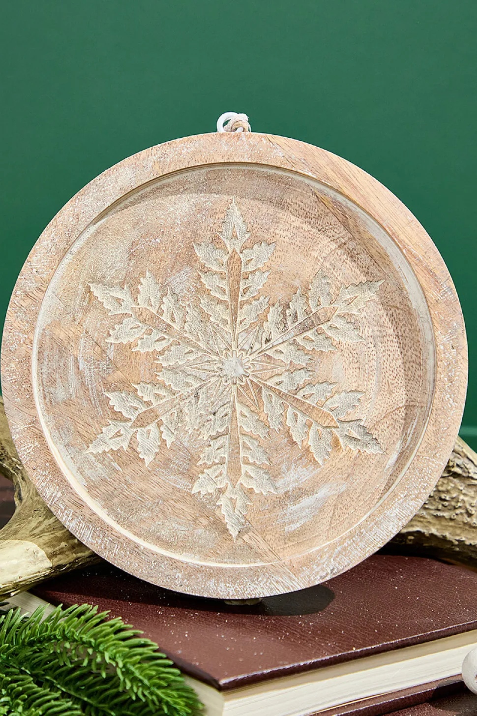 6" Wood Snowflake Ornament