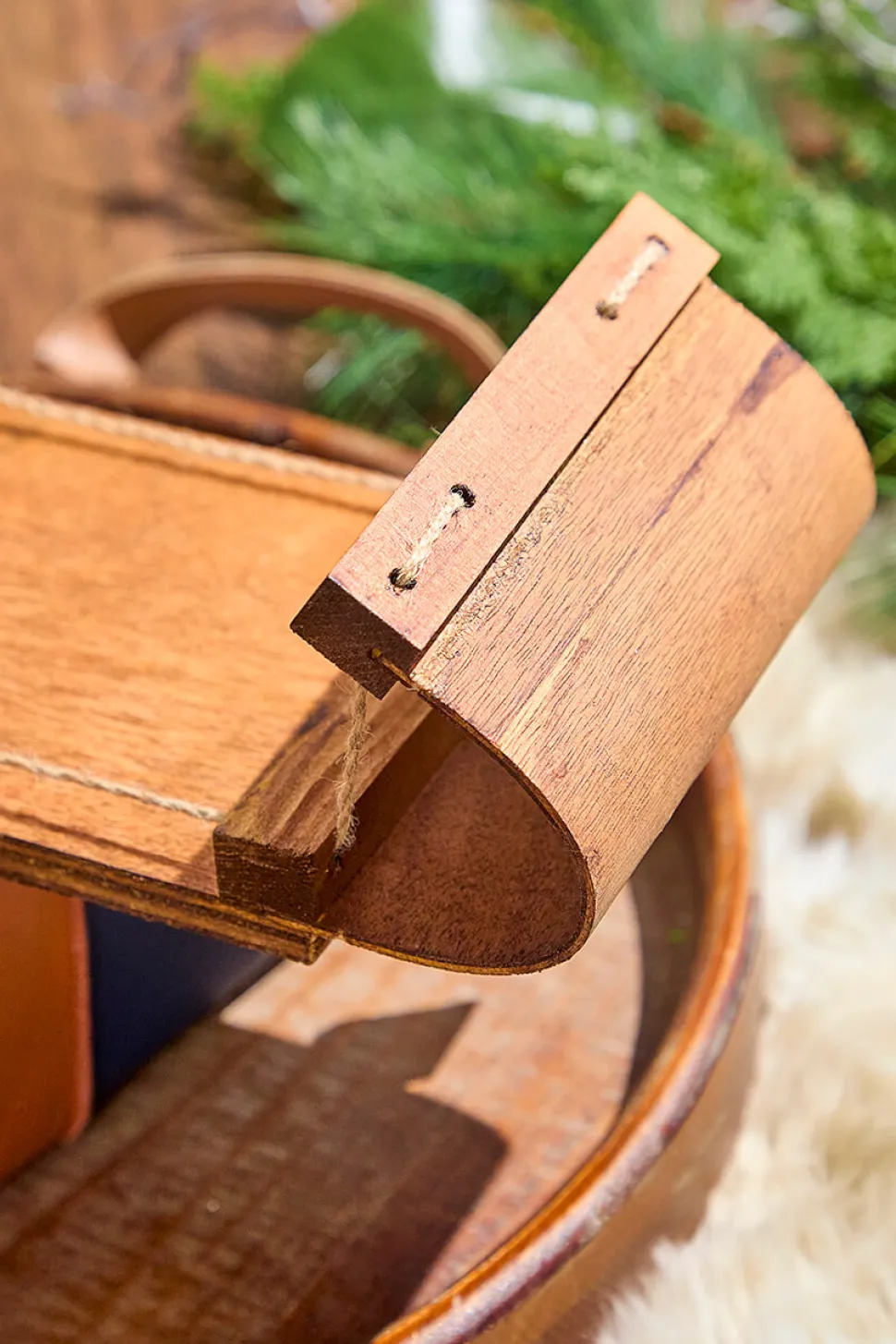 16.5" Wood Toboggan Ornament