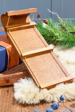 16.5" Wood Toboggan Ornament