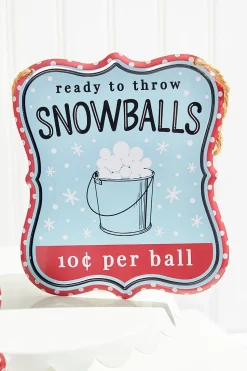 7"x 6" Assorted Embossed Winter Sign