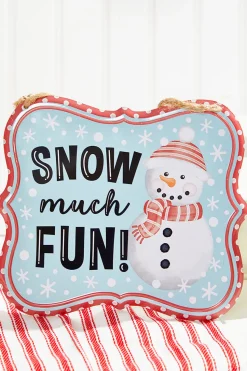 7"x 6" Assorted Embossed Winter Sign