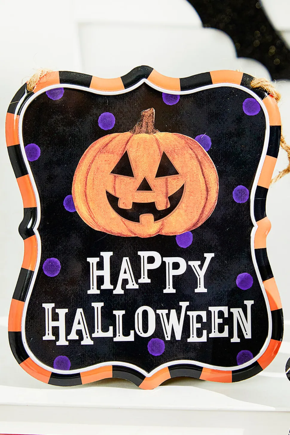 7"x 6" Assorted Halloween Embossed Sign