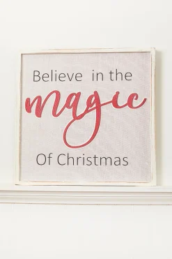 16"x16" "Believe In The Magic Of Christmas" Wall Decor
