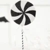 18" x 5" Black and White Lollipop Pick