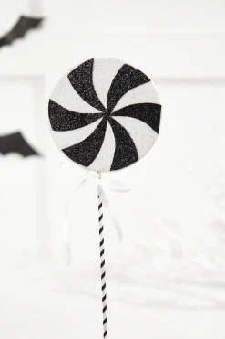 18" x 5" Black and White Lollipop Pick