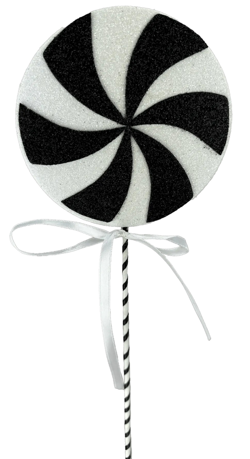 18" x 5" Black and White Lollipop Pick