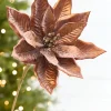 22" x 9" Bronze Poinsettia Stem