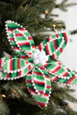 22” x 11" Candy Stripe Poinsettia Stem