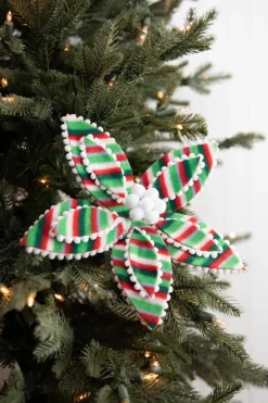 22” x 11" Candy Stripe Poinsettia Stem