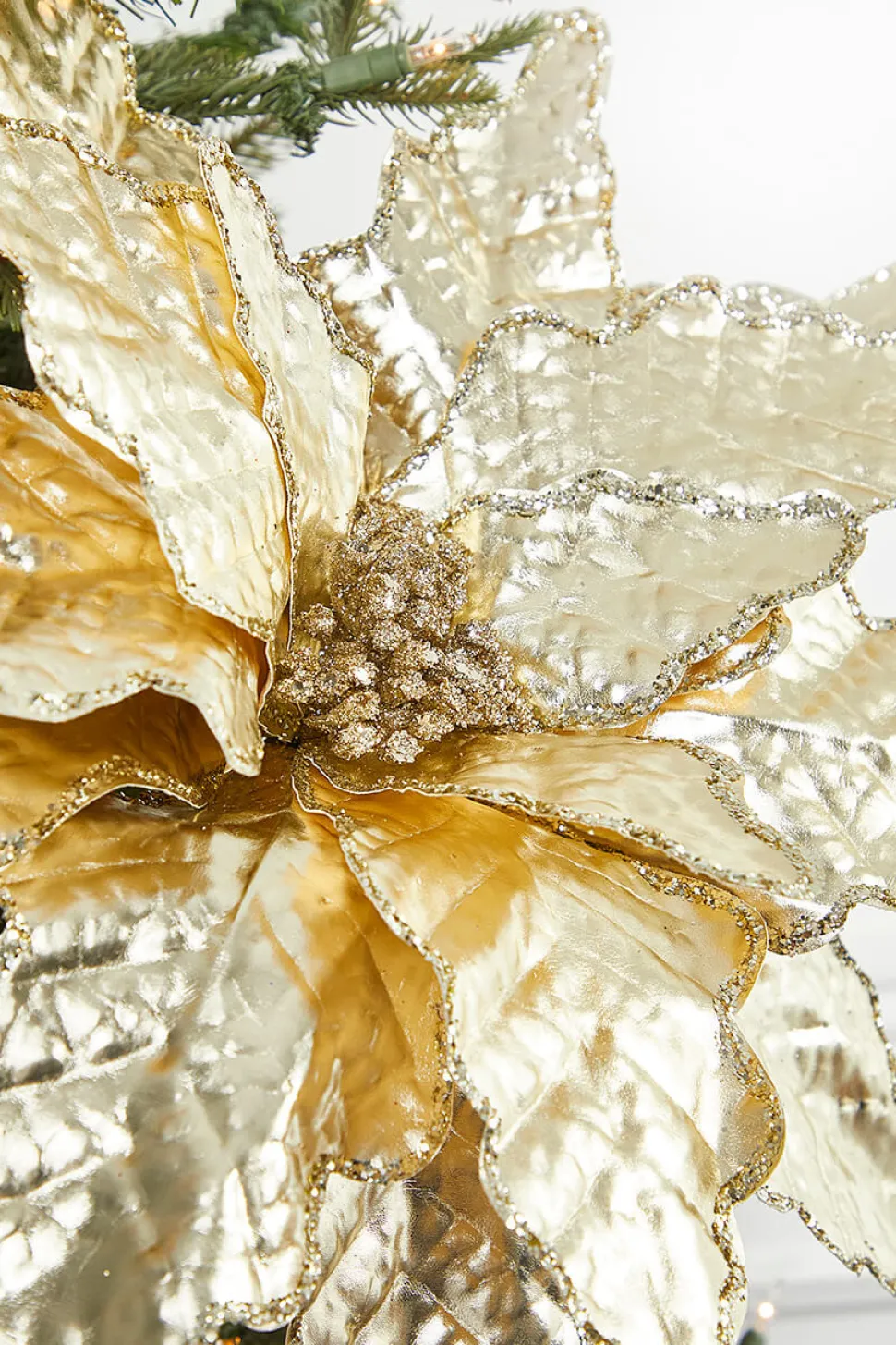 26" x 20" Champagne Metallic Christmas Stem