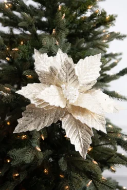 22” x 13" Champagne Metallic Poinsettia Stem