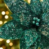 19" x 14" Emerald Green Poinsettia Stem