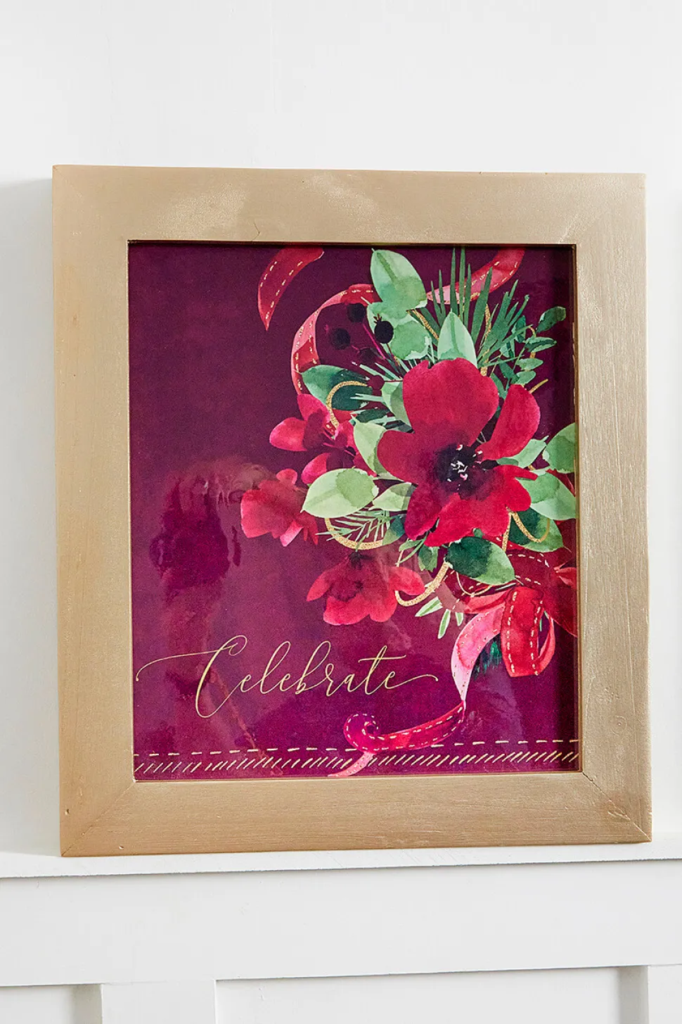 16" x 18" Floral Wood Wall Decor
