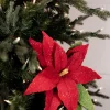 24” x 12.5" Frosted Felt Retro Poinsettia Stem