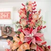 28” x 12" Frost Velvet Poinsettia Stem