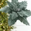 20" x 17" Giant Dusty Blue Poinsettia Stem