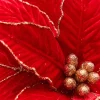 20" x 21” Giant Red Velvet Poinsettia Stem