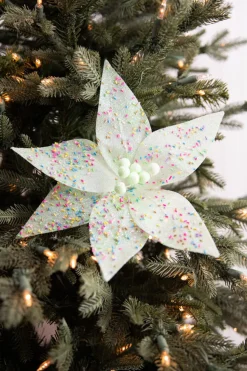 24” x 12" Green Sprinkles Candy Poinsettia Stem