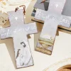 9" x 5.75" Grey Cross Jesus at Birth Ornament