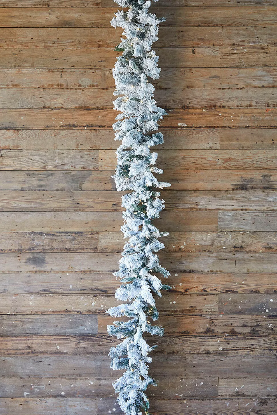 9' x 14" LED Flocked Balsam Garland