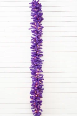 9' x 12" LED Purple Garland