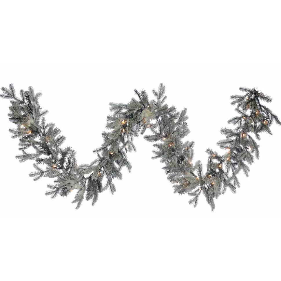 9' x 12" Lit Halifax Garland