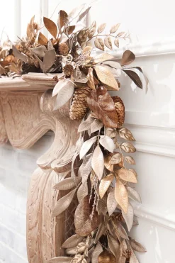 72" x 6" Magnolia Leaves Pinecone Garland