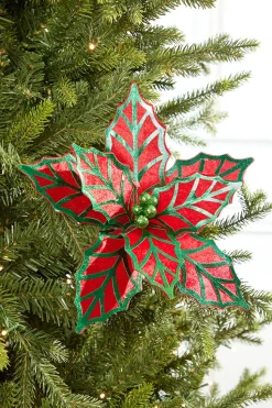 20" x 12" Metallic Poinsettia