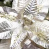 22” x 12" Metallic Poinsettia Stem