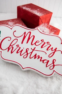 18" x 9” Metal Merry Christmas Wall Piece