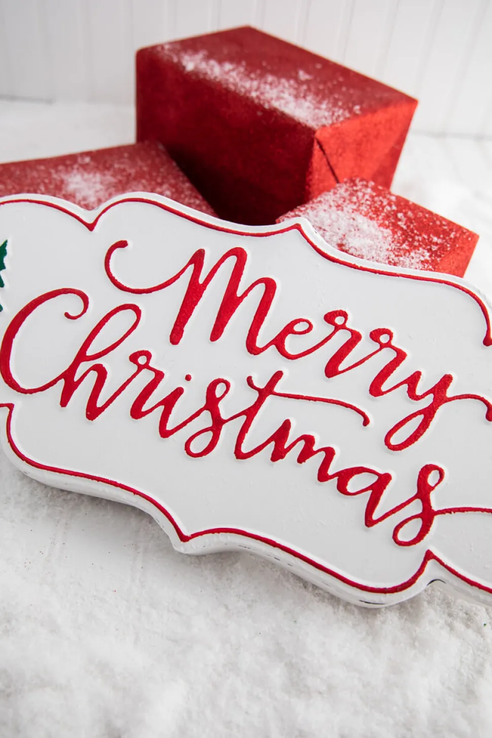 18" x 9” Metal Merry Christmas Wall Piece